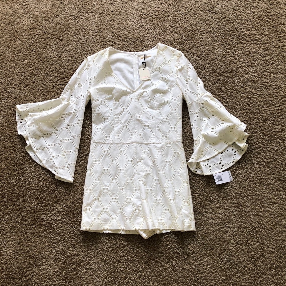 Flare arm romper